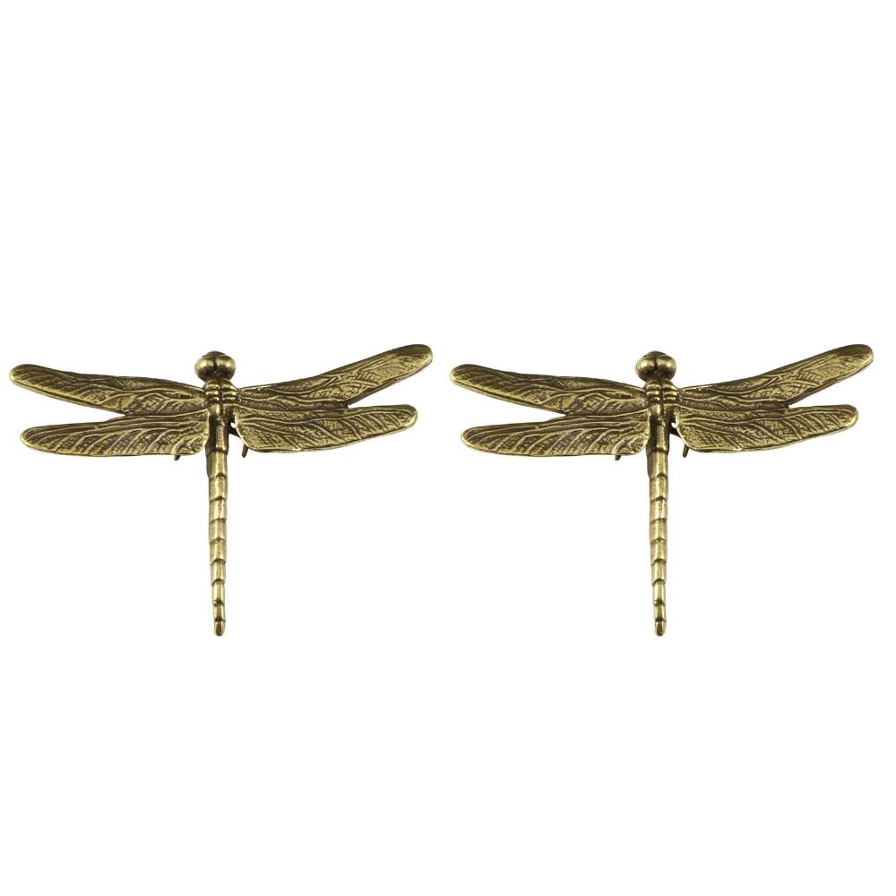 Elegant Brass Dragonfly Figurines Copper Dragonfly Ornament Garden Decoration