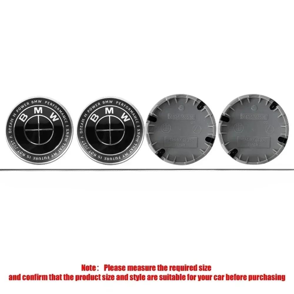 4pcs 56mm 68mm automobile tire center cover logo is suitable for BMW M1 X3E83 E71 G82 E30 G05 F18 X3G01 F13 E89 X5E53 F15 E63