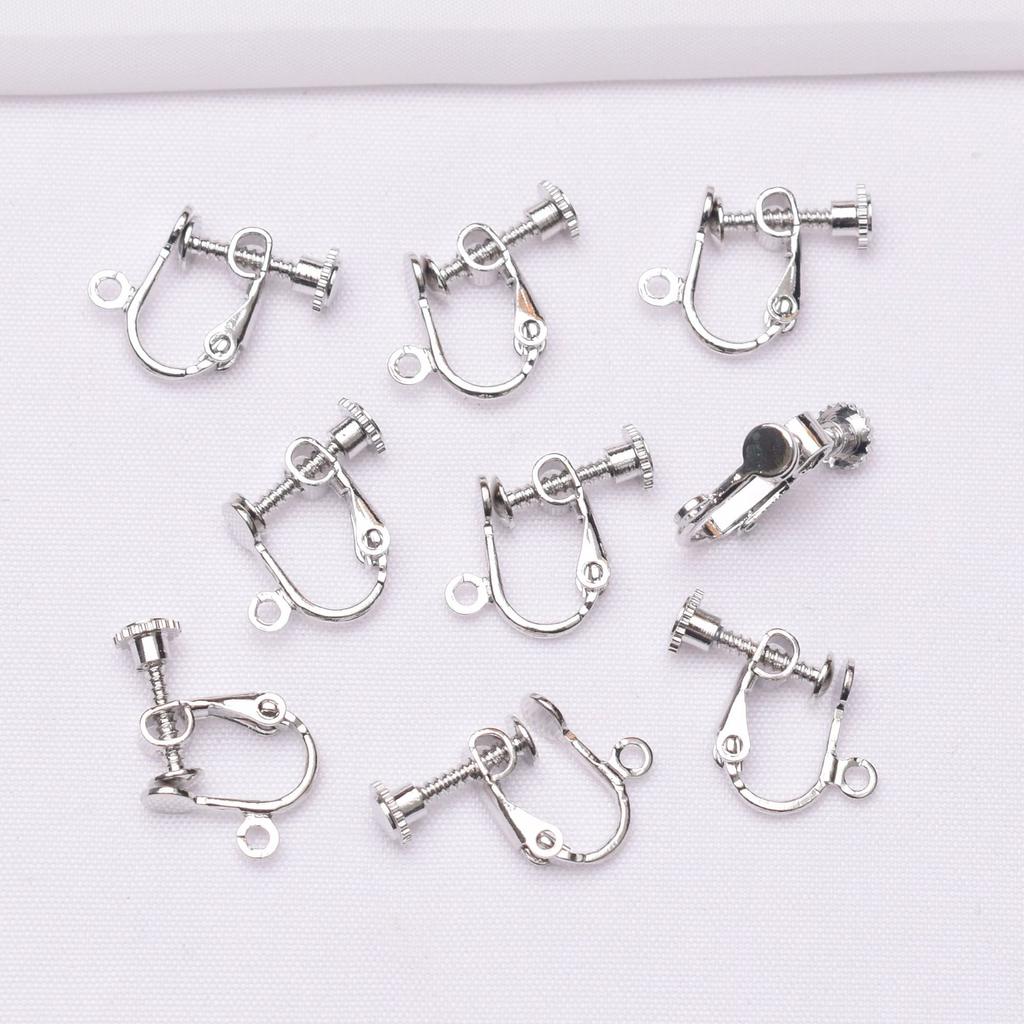 10pcs DIY Ear Clips Converter Spiral Ear Clips Earrings Accessories No Pierced Ear Clips Converter Painless Invisible Ear Clips