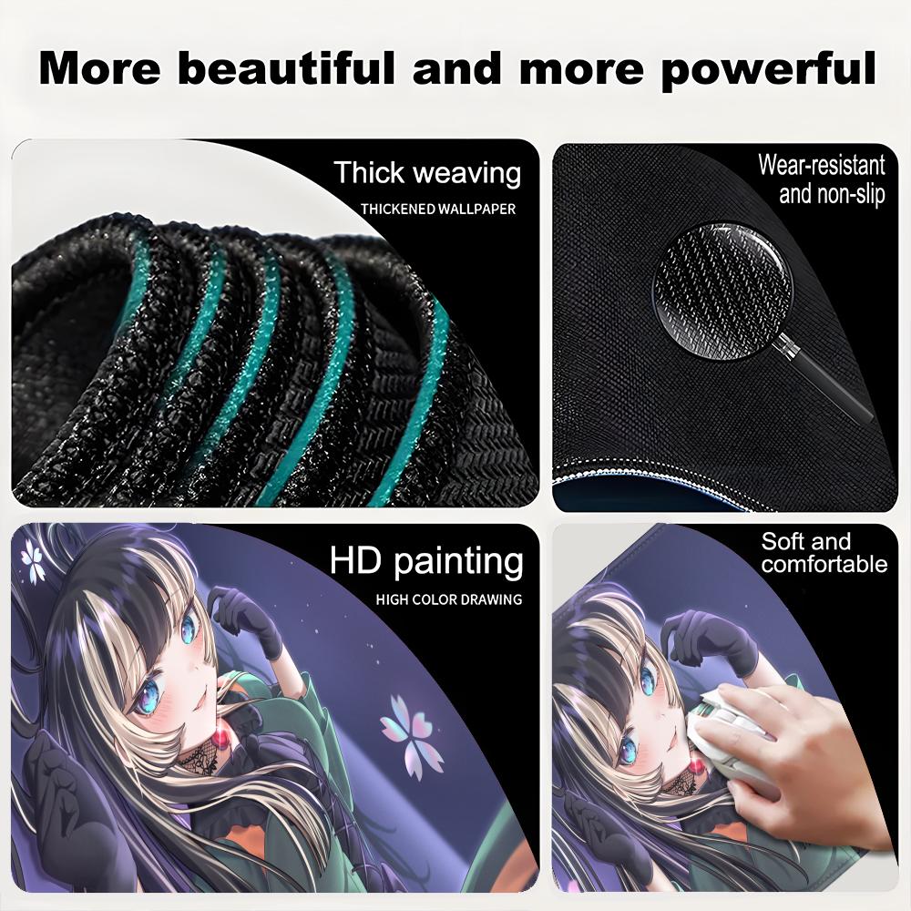 Hot Anime Juufuutei Raden Mouse Pad Non-slip Rubber Computer Mat Gamer Balance Decoracion Deskmat Laptop Office Large