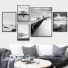 Bridge Poster Black And White Wall Art Print Nordic Wall Poster Landscape Modern Minimalist Wall Pictures For Living Room HD2605