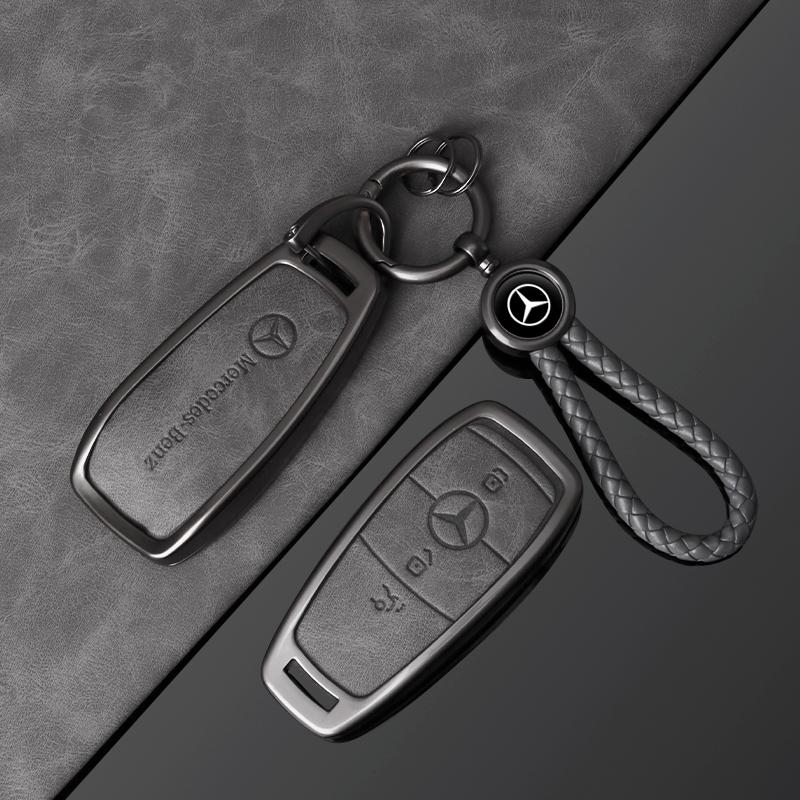 PEL5 Car Leather Remote Key Case Cover For Mercedes Benz E C S GLC Class E200 E400 E63 W213 S550 S560 C260 A200 Styling Accessories