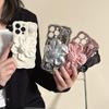 Высококачественный трехмерный кожаный чехол-цветок розы для iPhone 16 Apple 17 Pro Max 15/14 Гальванизированный