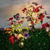 LED Outdoor Solar Lawn Lamp Artificial Butterfly Sunflower Solar Garden Ground Lights Camping Wedding Party Atmosphere Decor