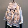 New Retro Fashion Imitation Cashmere Scarf For Women In Winter, Thickened And Warm Neck, Dual Purpose Shawl Exterior