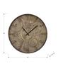 A Statement Making,on-trend 20" Round Wall Clock in a Vintage-look with a Printed Gears Background,just Right for a Transitional