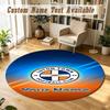 Round Rug Custom NameLuton Town Pattern Non Slip Carpet Home Floor Decor