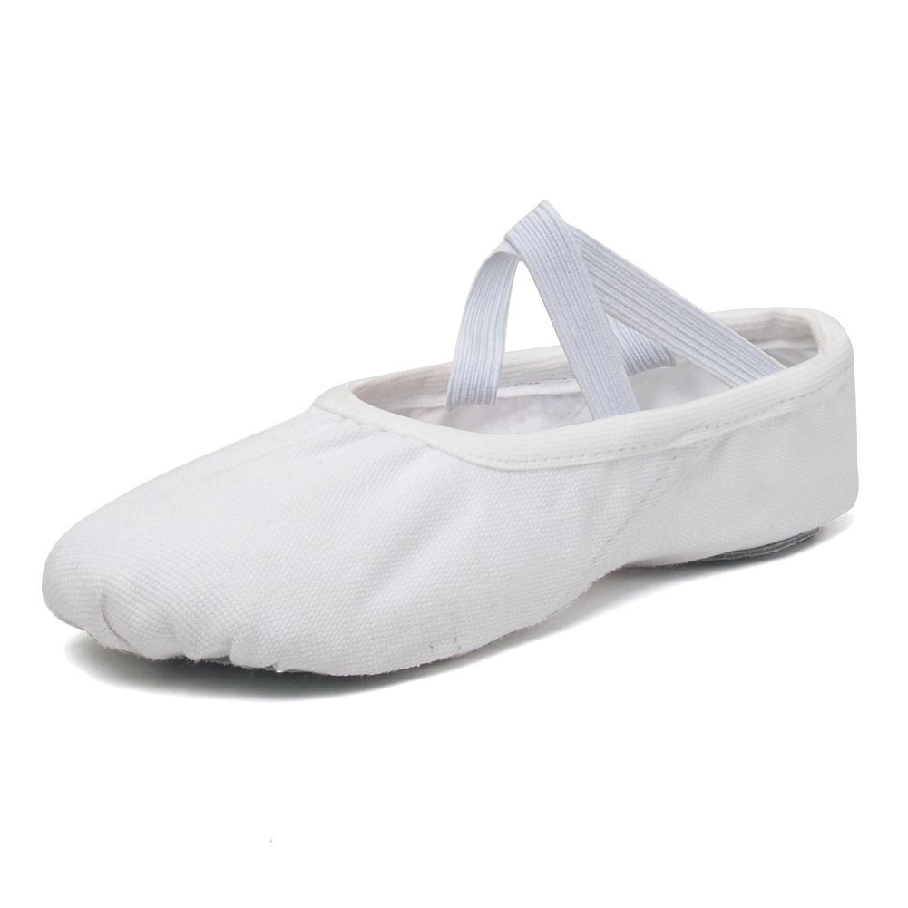 Балетные туфли для девочек, парусиновые балетные тапочки на мягкой подошве, детские балетки для практики, женская танцевальная обувь