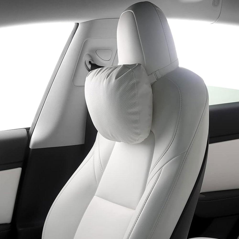 For Tesla Model Y/X/3/S Suede Headrest Neck Pillow Tesla Model 3 Highland 2024 Car Neck Pillow for Traveling Model Y Model 3