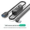 USB 3.0 Удлинительный кабель Папа-Мама с Г-образным разъемом и управлением питанием