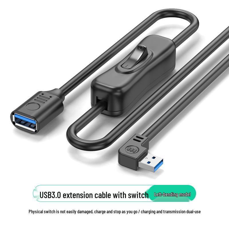 USB 3.0 Удлинительный кабель Папа-Мама с Г-образным разъемом и управлением питанием