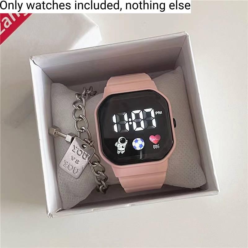 Высокотехнологичные и стильные студенческие спортивные часы с дизайном единорога, водонепроницаемые и со светодиодным дисплеем