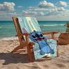 Custom Name Ultra-Soft Beach Towel with Stitch Theme,Ideal for Pool - Camping, Diving - Perfect Travel Essential, Vibrant Beach Towel.