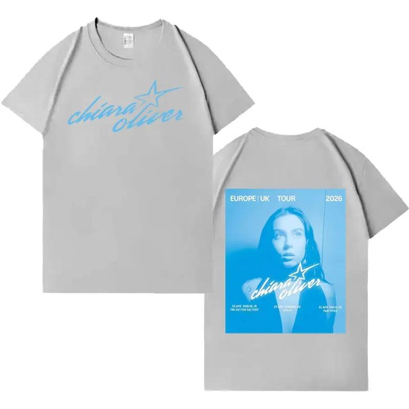 Singer Chiara Oliver 2026 Gothic Tour TShirt Unisex HipHop TShirt Casual Crew Neck Cotton Comfortable TShirt Unisex