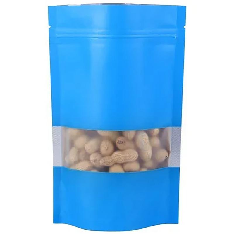 Colored Self-supporting Self Sealing Bag Aluminum Foil Sealed Biscuit Flower Tea Sealed Pocket Candy Facial Mask Gift Window Bags