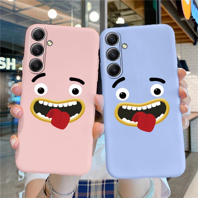 Funny Patterned Soft Silicone Case For Samsung M35 A55 Xiaomi Redmi Note 13 Poco C65 iPhone 15 Huawei Honor Realme Camera Protective Shockproof Cover
