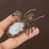 Радужный лунный камень, ручная работа, кулон-паук в оплетке из медной проволоки, 2,56" d3M82
