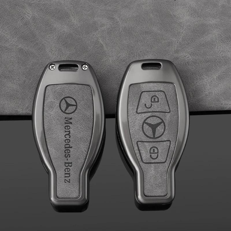 YHB3 Zinc Alloy Car Remote Key Case Full Cover For Mercedes Benz A B C E R Class GLS GLA GLK GLC CLS CLA AMG W204 W205 W212 W463 W176