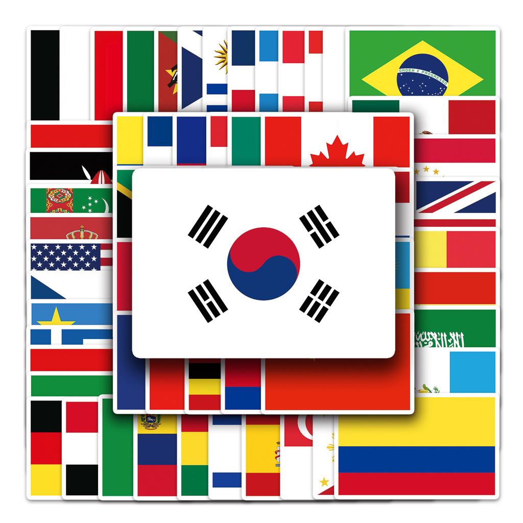 105 неповторяющихся национальных флагов, наклейки с граффити для автомобилей, багаж, гитара, скутер, украшения компьютера, наклейки для мобильных телефонов