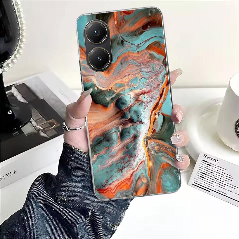 Модный Геометрический Мраморный Мягкий Чехол Для Телефона Для Xiaomi Redmi 15C 15 13C 13 Poco X5 X6 X7 F7 Ultra M7 12C 12 10 10C 9C 9A 9T 9 Funda