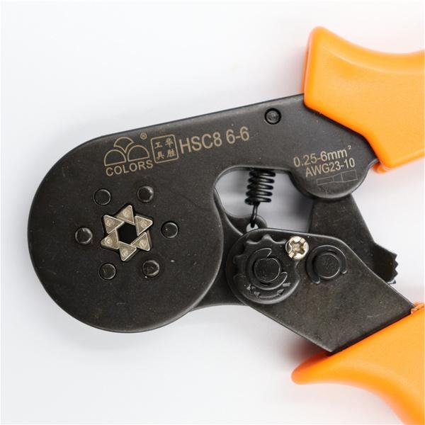 HSC86-6 AWG23-10 Обжимные клещи клещи электрические распределительная коробка для труб мини-клещи HSC8 6-6 0.25-6мм2 щипцы стриппер для проводов
