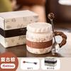 Винтажные Керамические Кружки Нишевый Дизайн Кофейные Кружки Домашняя Кружка для Пары Подарок Женщине на День Рождения