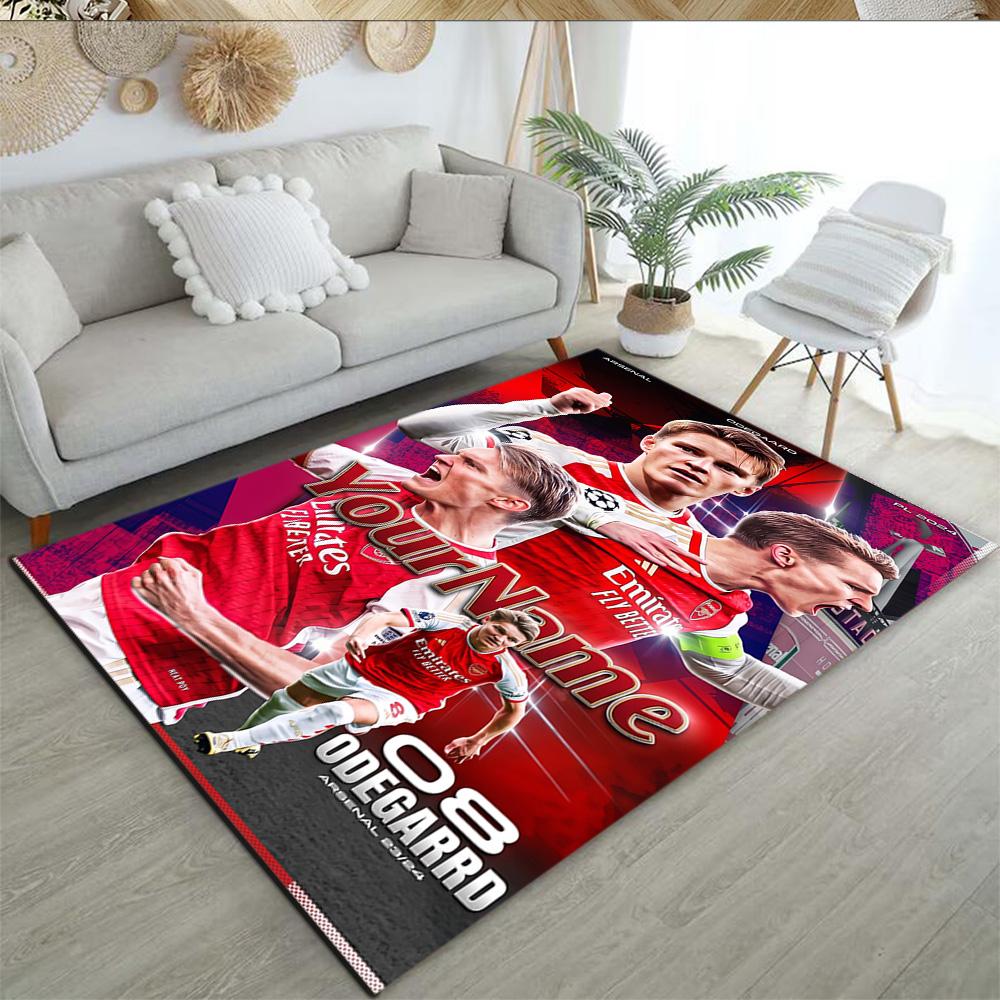 Arsenal Customized Name Floor Rug Office Rug Perfect for Playrooms Kitchen Outdoor Foyer Antislip Carpet Anime Office Decor Perfect Gift for Women/Men