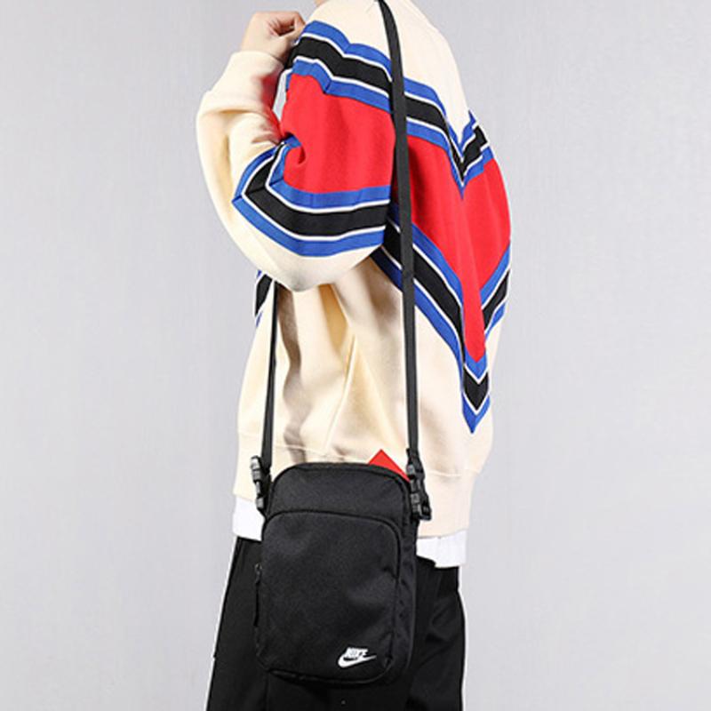 Nike Сумка через плечо Heritage из полиэстера, сумка кроссбоди обычная унисекс черная повседневная BA5898-010