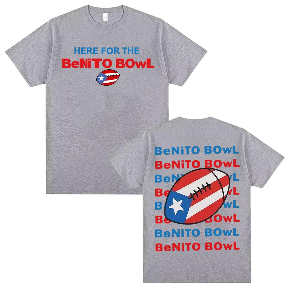 Футболка Benito Bowl, Футболка Bad Rabbit Super Bowl 2026 Tour, Модная уличная одежда в стиле хип-хоп Харадзюку для мужчин и женщин