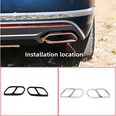 Для автомобиля Volkswagen VW Touareg с четырьмя выходами, декоративная рамка для хвостового горла, рамка для крышки выхлопной трубы