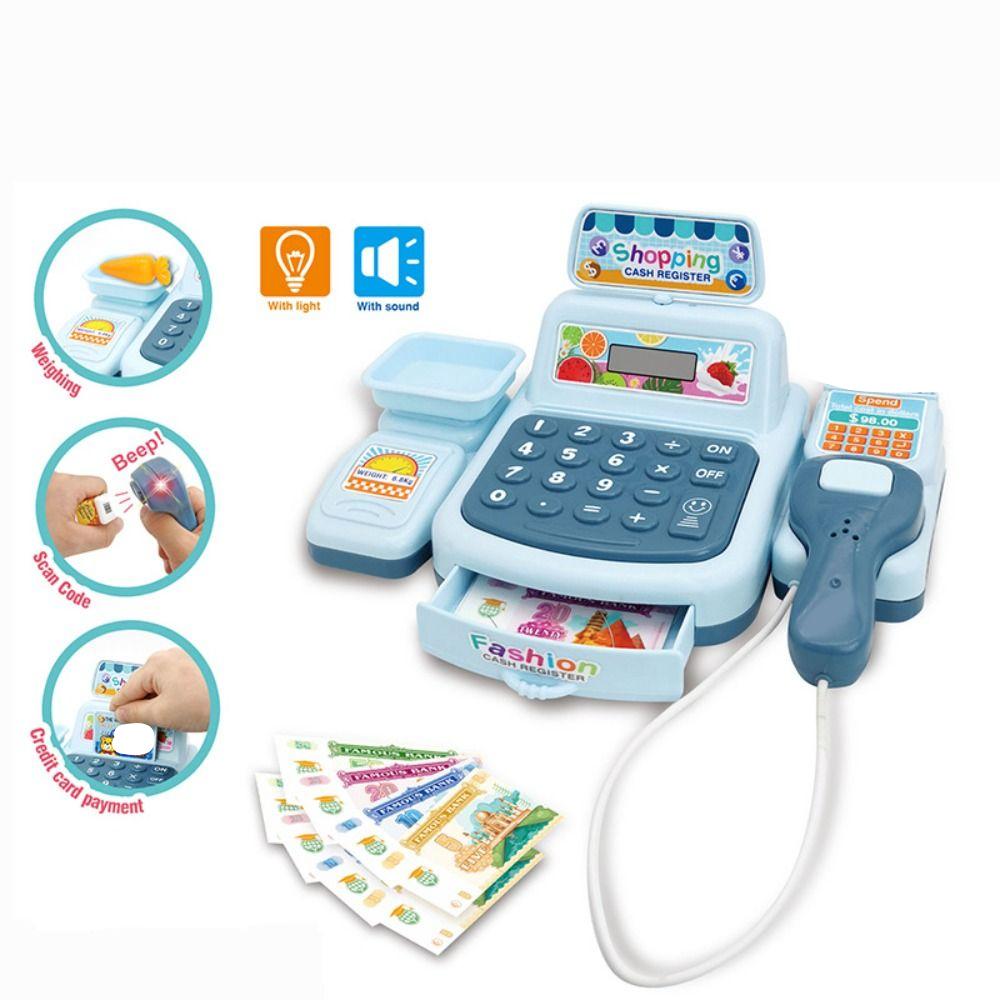 Sound Effects Simulation Cash Register Role Play Supermarket Cashier Toys  Children's