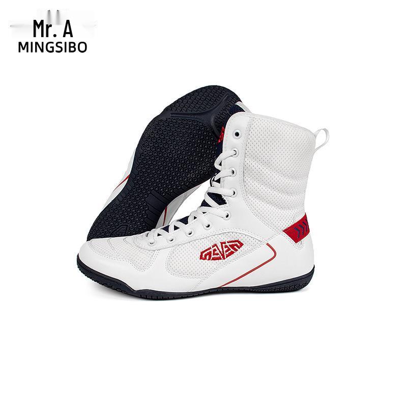 Breathable Non-Slip Wrestling & Boxing High-Top Shoes (Sizes 36-45) - Durable and Versatile for Fitness Training