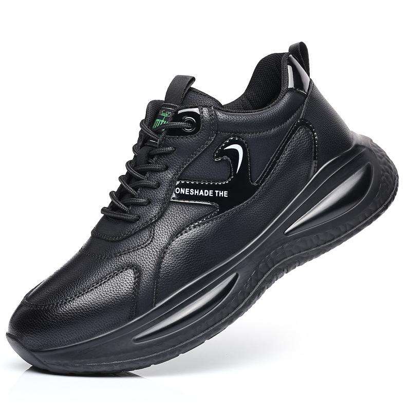 2025 autumn and winter new men's shoes young men's casual and light running sports shoes leather shoes men's 2025