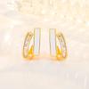 14-каратное позолоченное кольцо-капелька Aros Mujer Oreja для женщин, изящные геометрические украшения, серьги-капли Orecchini для женщин и девочек