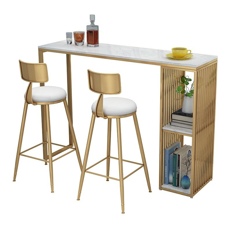 Скандинавский мраморный настенный барный стол с комплектом стульев – Современная перегородка-стойка для гостиной