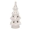 Light Up Ceramic Xmas Tree   Lighted Xmas Tree Figurine Battery Operated for Home Tabletop Holiday Decoration
