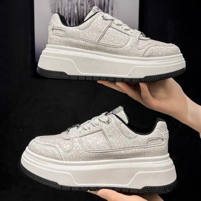 Кроссовки Женские Весна Новые Универсальные Платформа Белые Туфли Повседневные Кеды