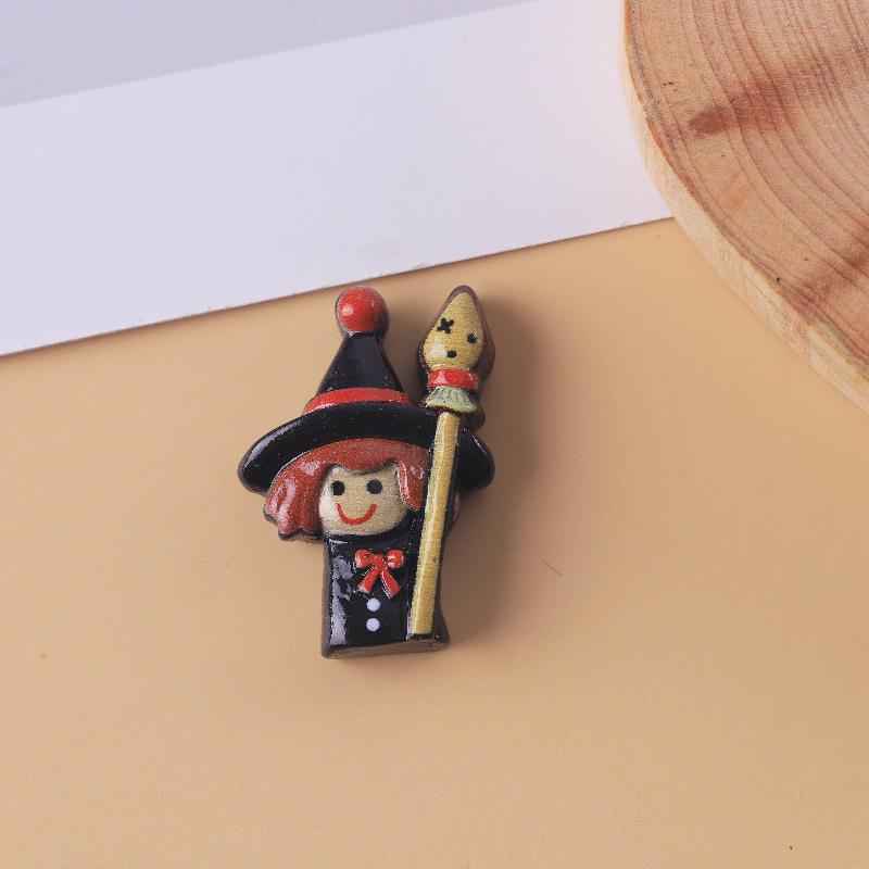 Украшения из смолы на Хэллоуин, сделанные вручную, полукруглые: Нашивки с тыквой, черепом и привидением