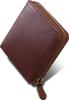 Кошелек Evoon Vellda L-Zip Bifold, Сделано в Японии из Натуральной Итальянской Кожи (коричневый), Тонкий L-образный кошелек-бифолд с состаренным дизайном