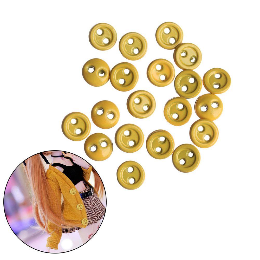 Новейшая многоцветная металлическая пуговица с двумя отверстиями, мини-пуговицы для кукол, швейные принадлежности, круглая пряжка