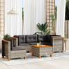 VidaXL Garden Lounge Set 6 Pcs with Grey Cushions Wicker 3261840