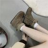 Women's Fashionable Fuzzy-Trimmed Winter Boots with Soft Soles Warm Fleece-Lined Snow Boots Non-Slip Casual Sports Boots