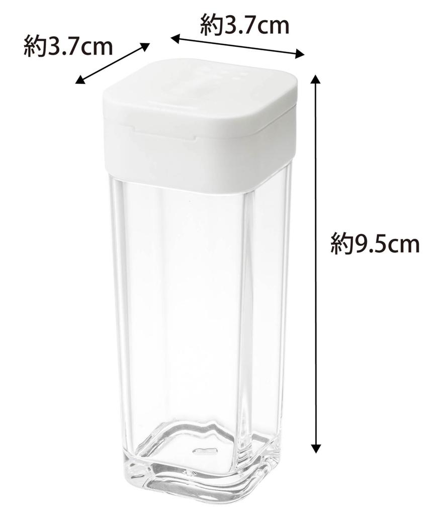 Yamazaki Контейнер для соли и специй Белый W3.7×D3.7×H9.5cm Tower Сдвижная крышка 2863