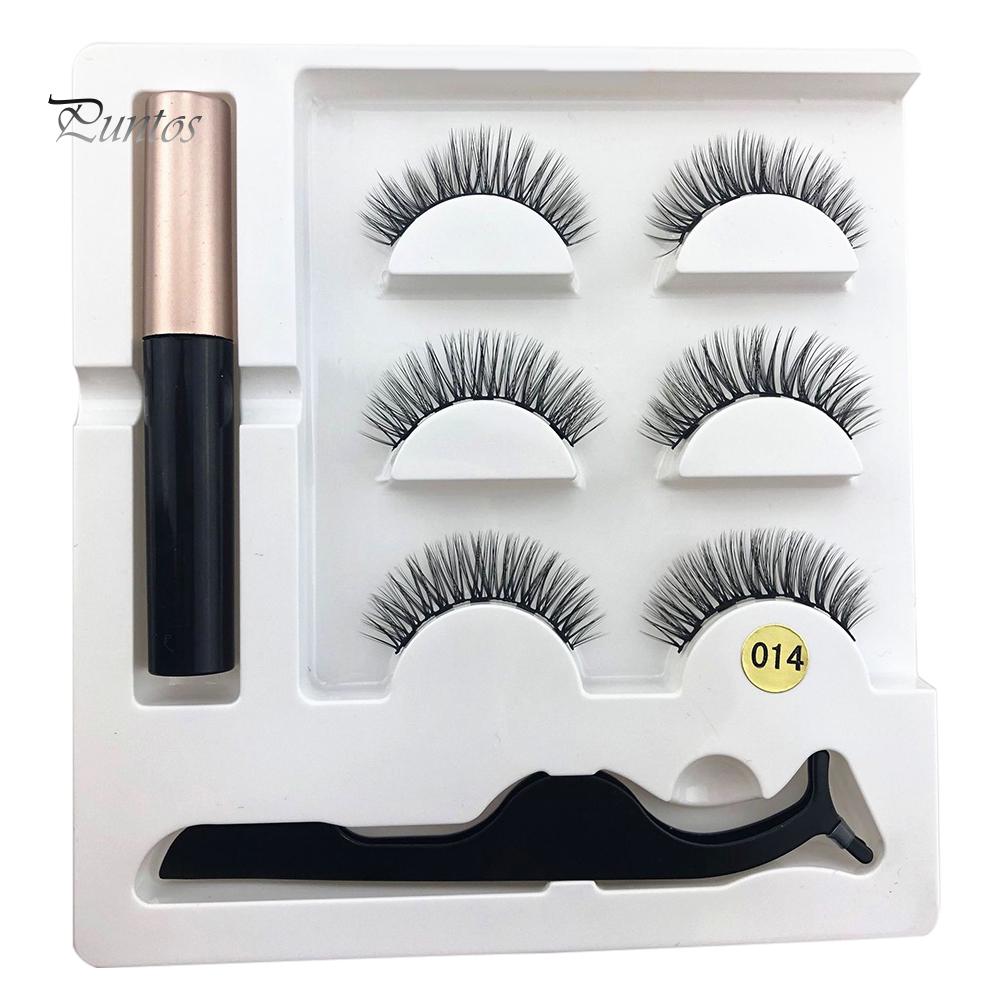 Puntos Стойкий женский макияж Магнитная подводка для глаз с набором пинцетов для накладных ресниц