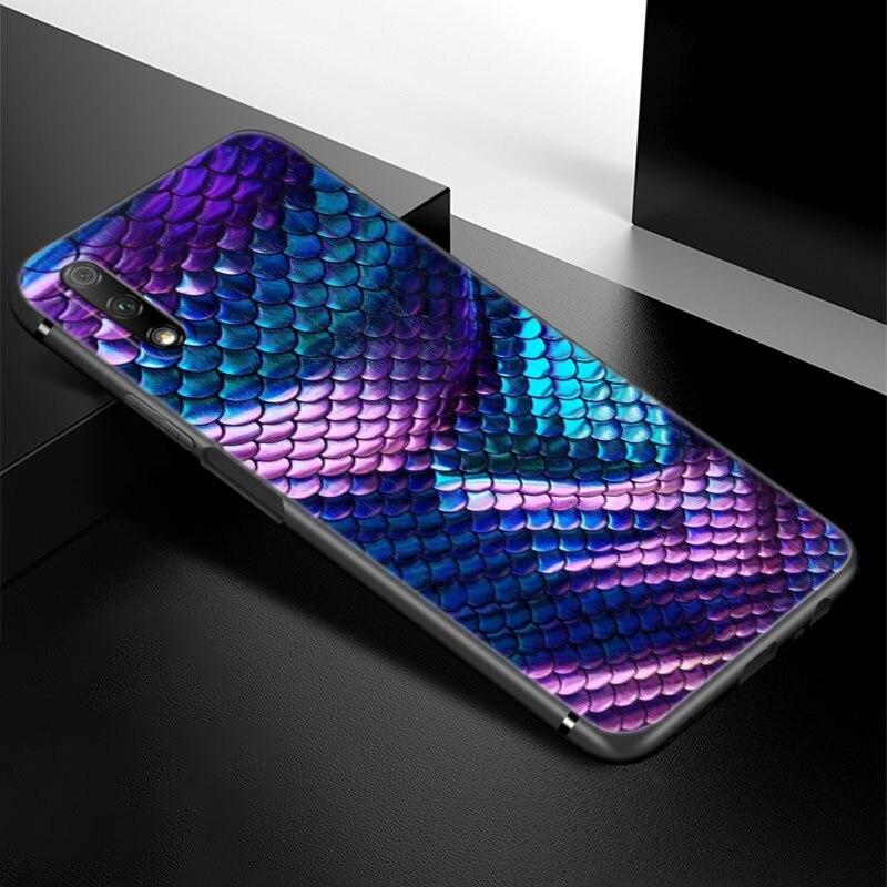 Модный чехол для телефона из змеиной кожи для Huawei Honor 7A 8A 9X 20 Pro 8 10X Lite 9A 8C 9C 20E 7S 8S 20S 8X 10i 20i 30i мягкий черный чехол
