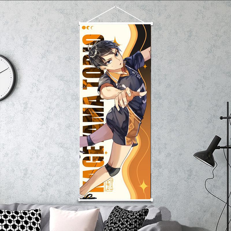 Anime Haikyuu Scroll Posters Wall Hanging Painting Home Scroll Canvas Gift