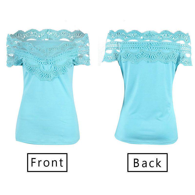 Женские кружевные футболки с коротким рукавом, модные женские летние повседневные блузки, рубашки, топы