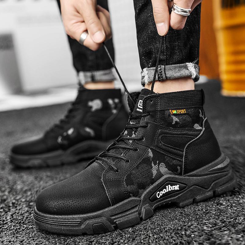 Nové Motocyklové a Kotníkové Boty Vodotěsné Boty Muži Kožené Boty Muži Ležérní Boty Bota Masculina Pánské Vysoké Módní Boty