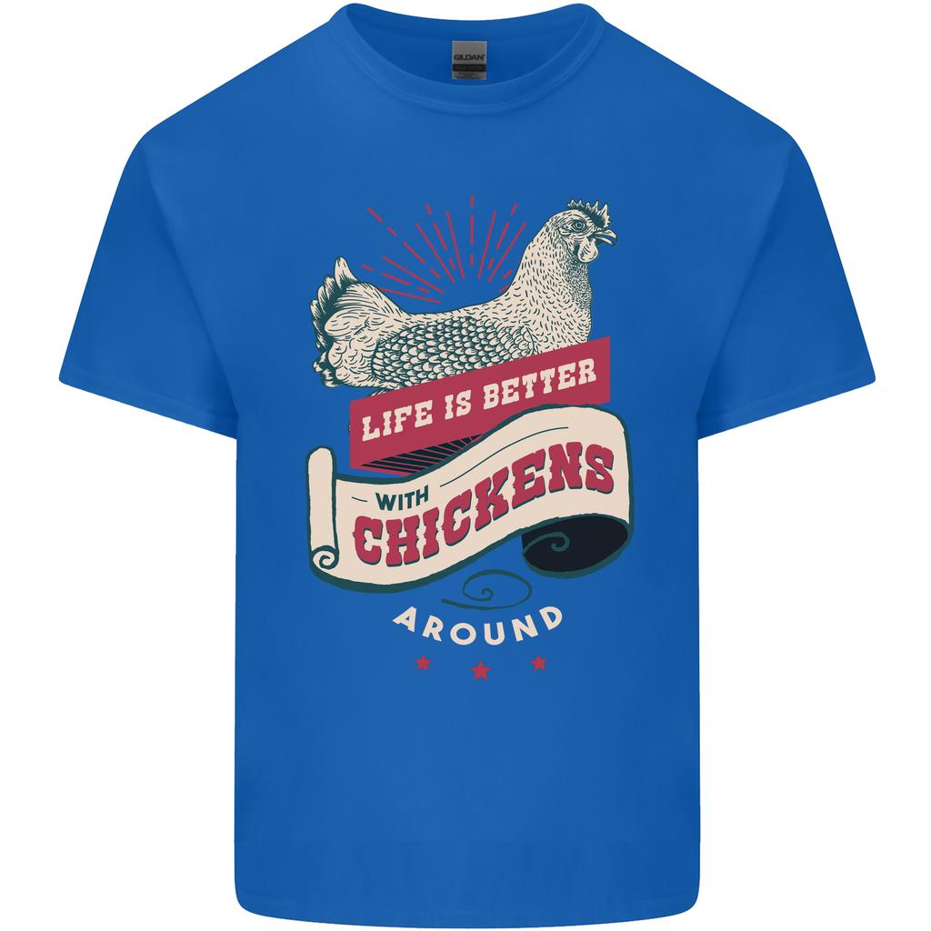 Life is Better With Chickens Around Farmer Unisexs Light Cotton TShirt