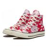 Converse Чак 1970-х годов Круглый носок Шнуровка Высокие эспадрильи Женские Розовые
